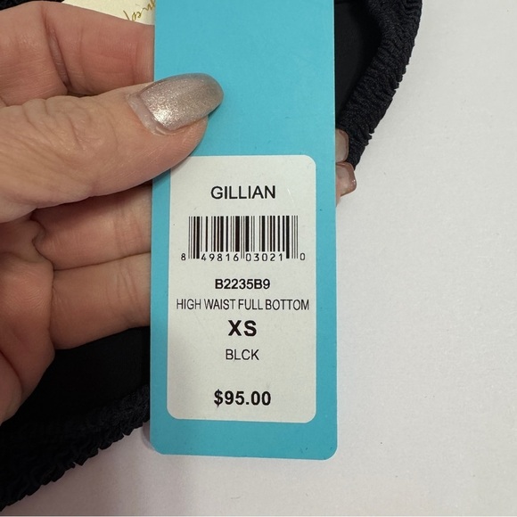 Beach Bunny Gillian High Waist Bikini Bottom XS Black NWT - Picture 8 of 8